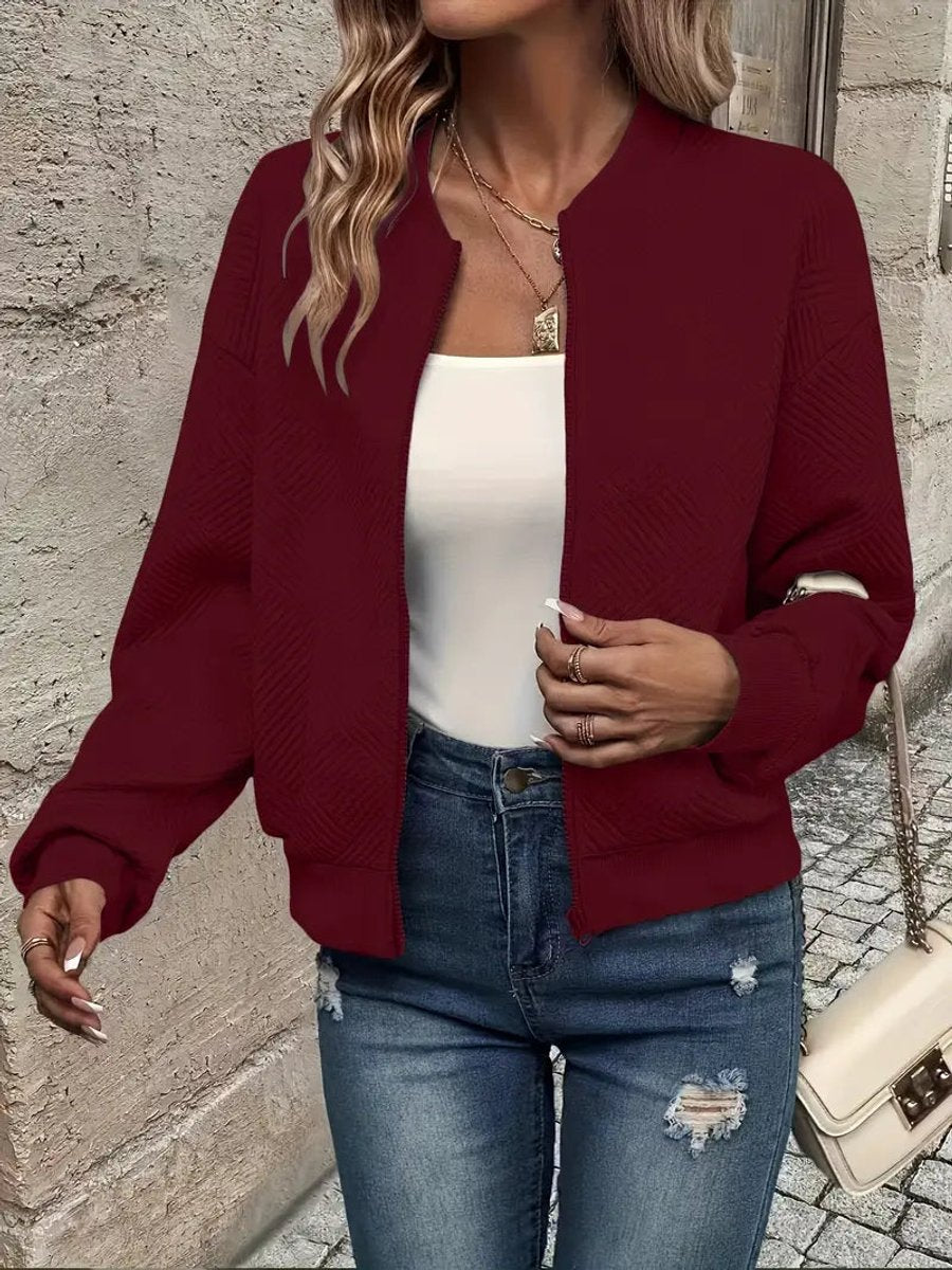 Quilted Light Zip Bomber