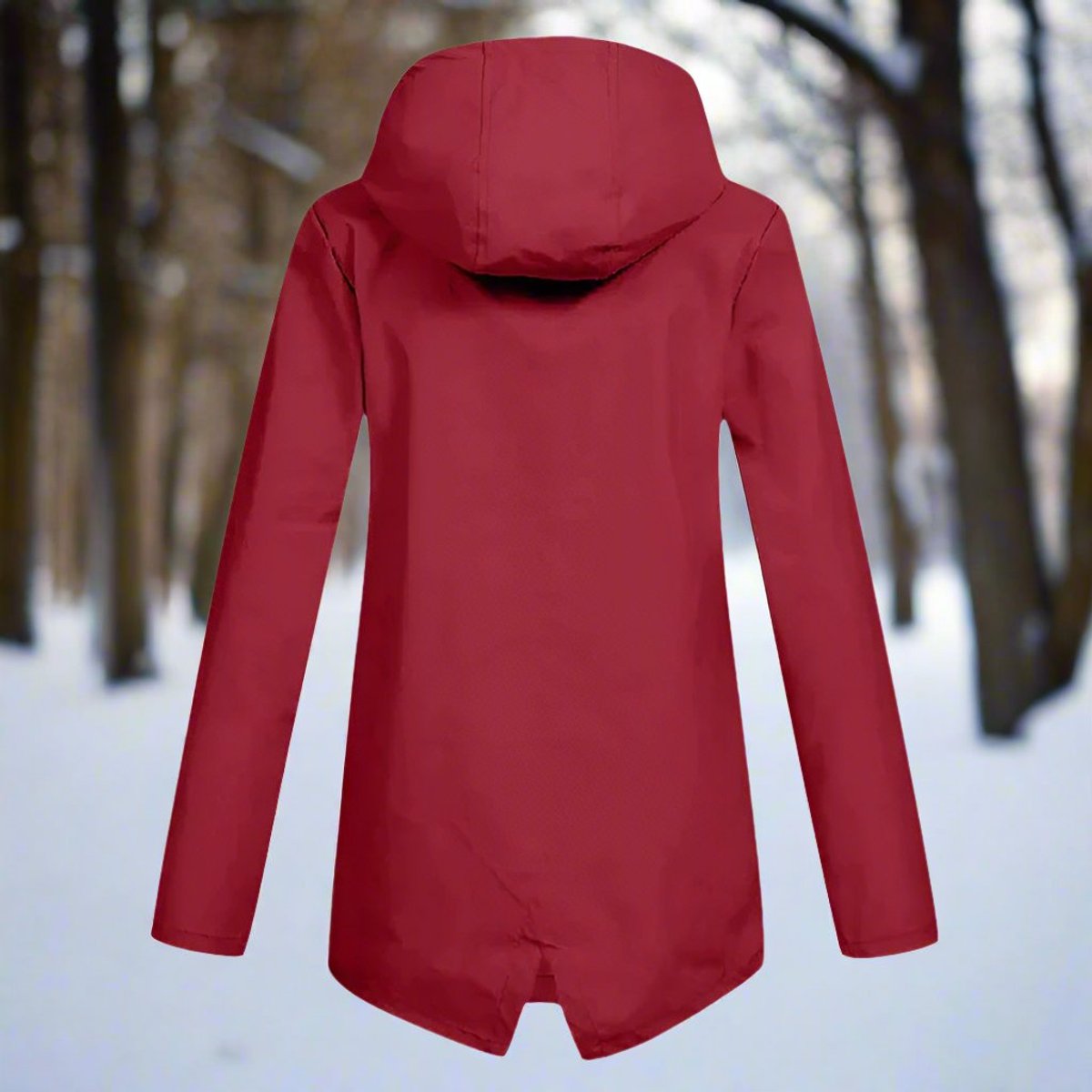 Zip-Up Hooded Rain Jacket