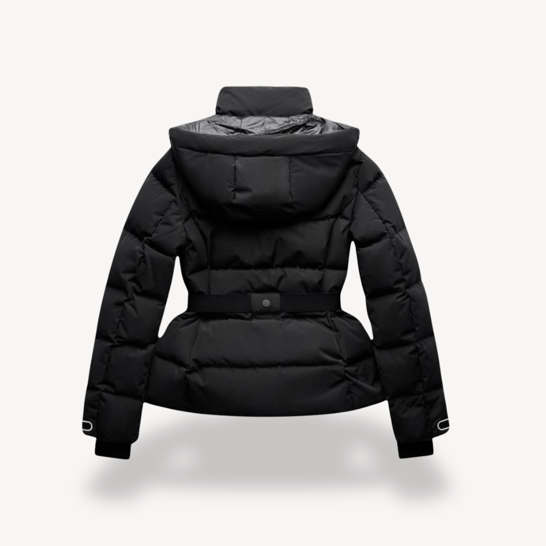 Collared Belted Quilted Jacket