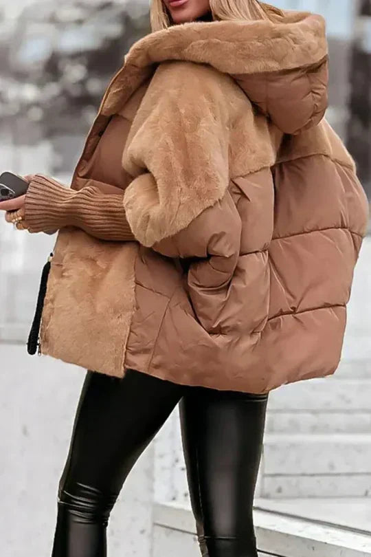 Padded Faux Fur Jacket