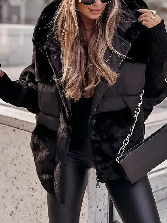 Padded Faux Fur Jacket