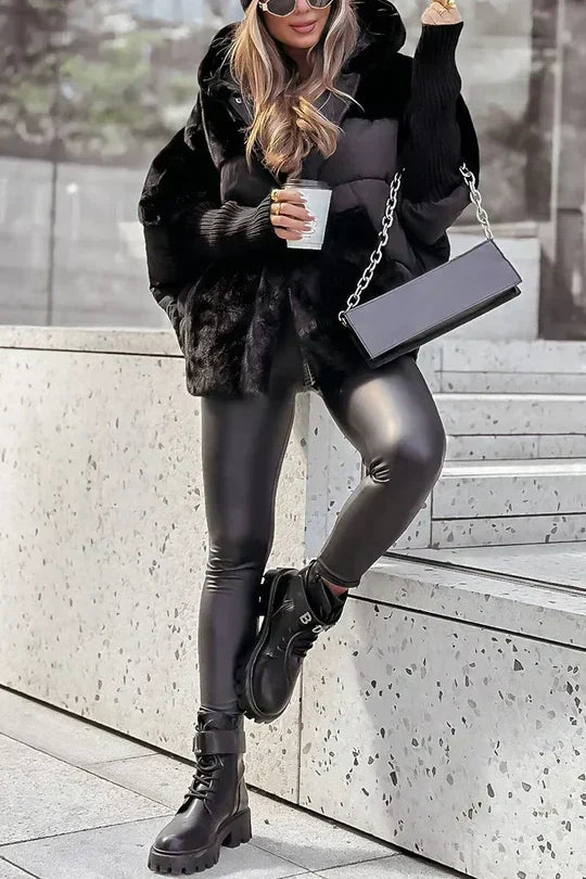 Padded Faux Fur Jacket