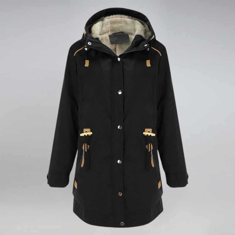 Zip Front Drawstring Parka