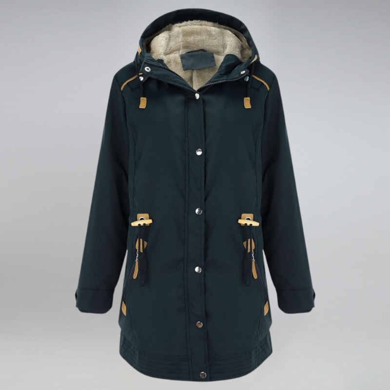 Zip Front Drawstring Parka
