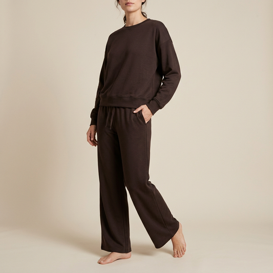 Espresso Brown Jersey Lounge Set