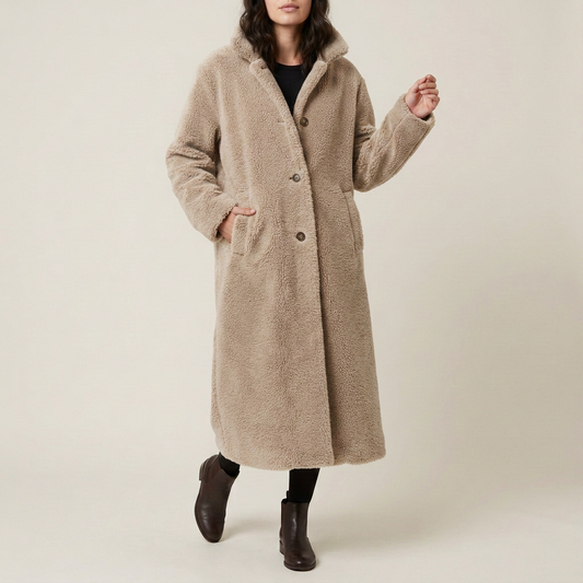 Espresso Brown Teddy Fleece Coat