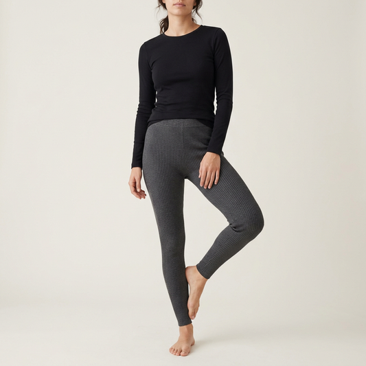 Mulberry Ribbed Knit Leggings