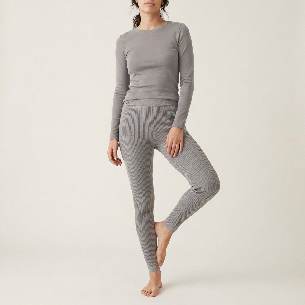 Mulberry Ribbed Knit Leggings