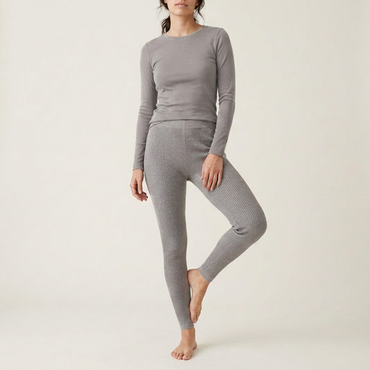 Mulberry Ribbed Knit Leggings