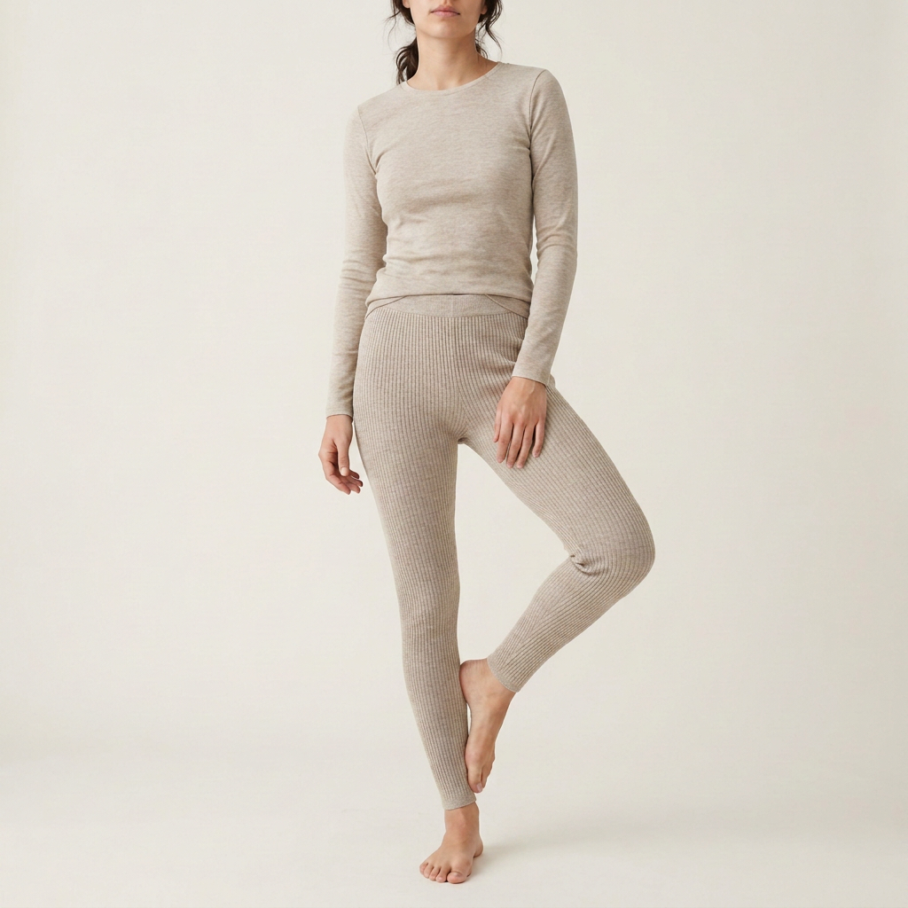 Mulberry Ribbed Knit Leggings