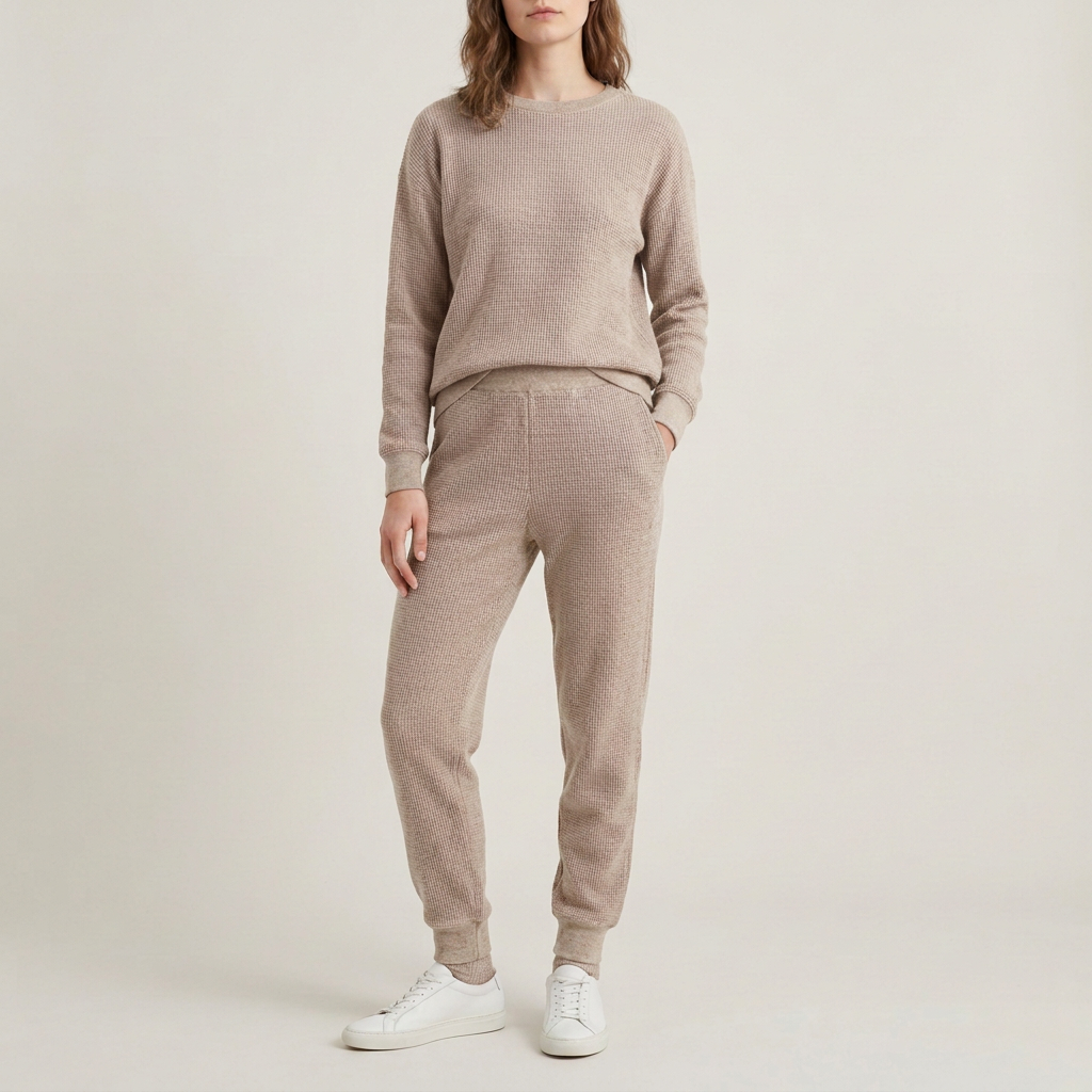 Mulberry Waffle Knit Lounge Set