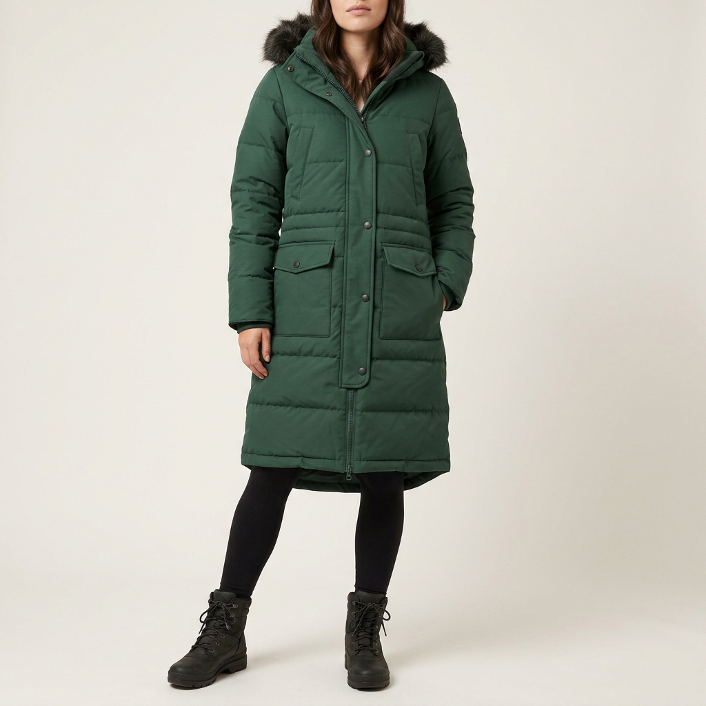 Pine Green Padded Parka Jacket