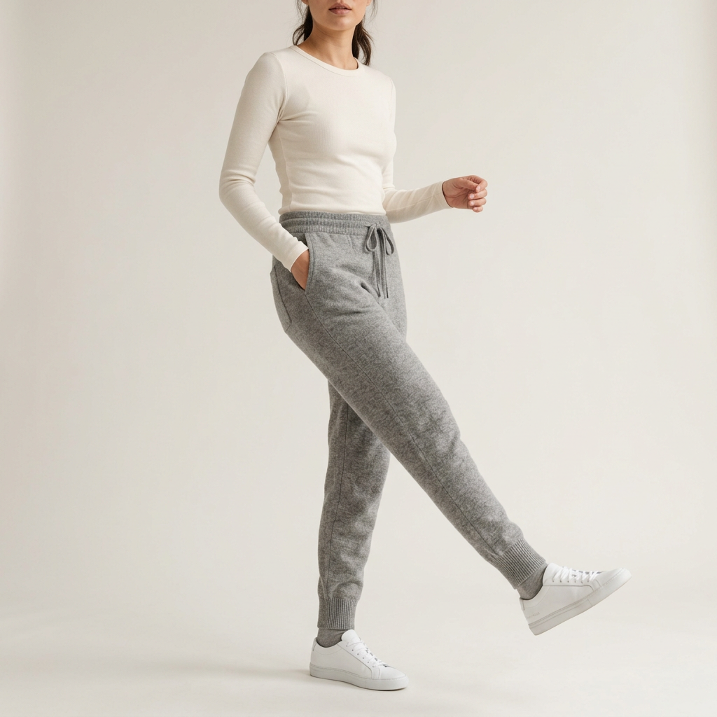 Stone Grey Knitted Lounge Joggers