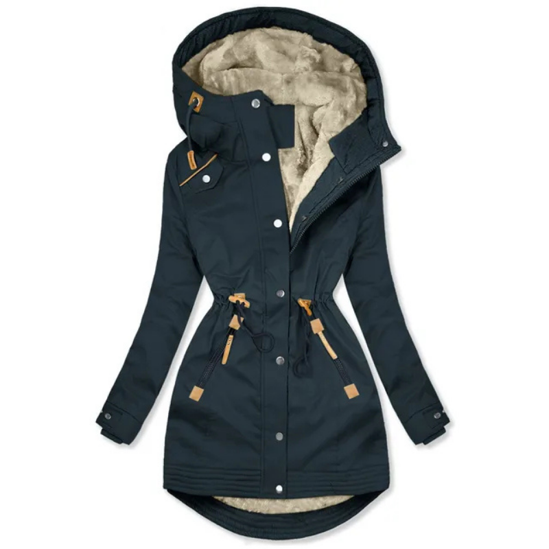 Zip Front Drawstring Parka