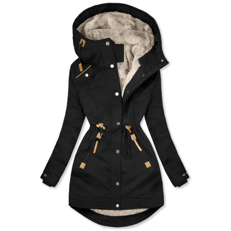Zip Front Drawstring Parka