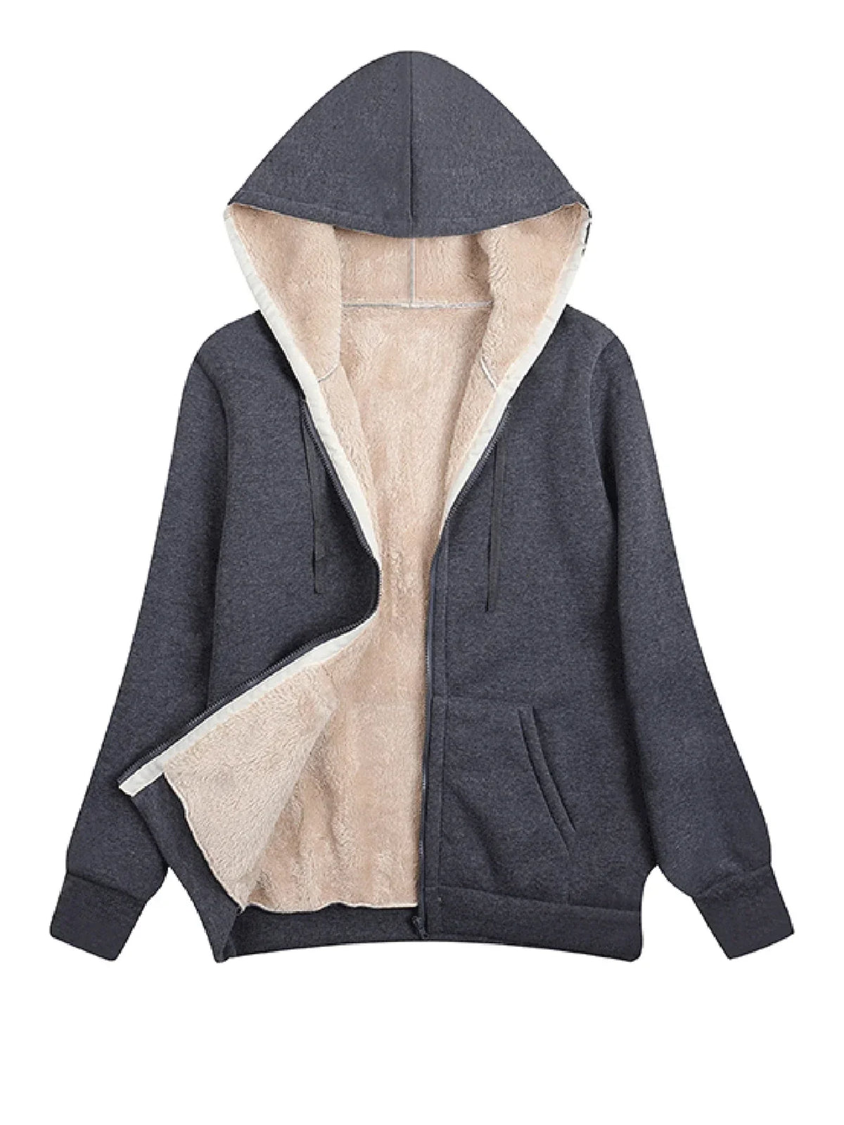 Hooded Fleece Zip-Up Jacket