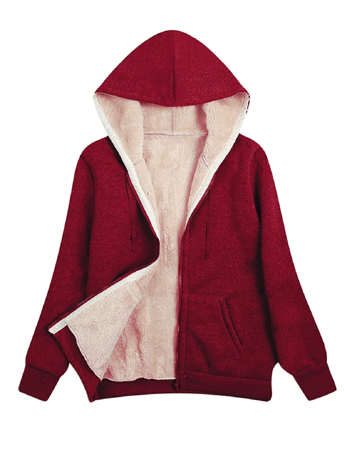 Hooded Fleece Zip-Up Jacket