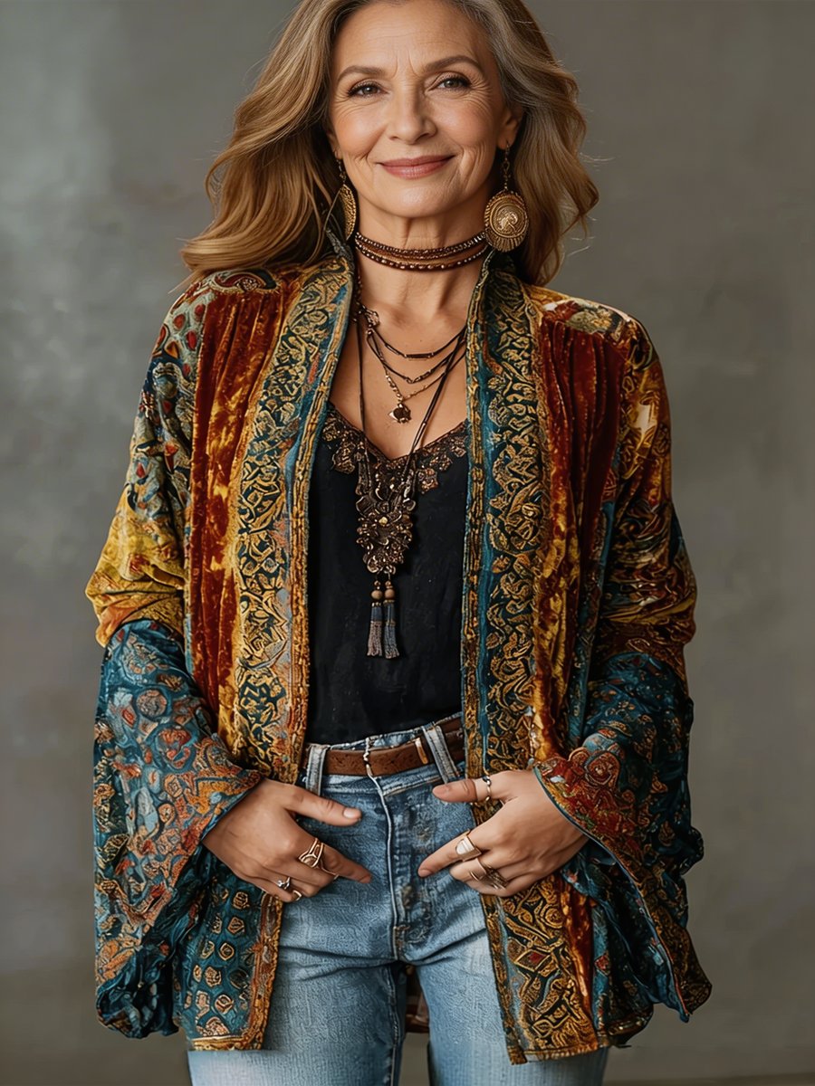 Boho Quilted Kimono Jacket