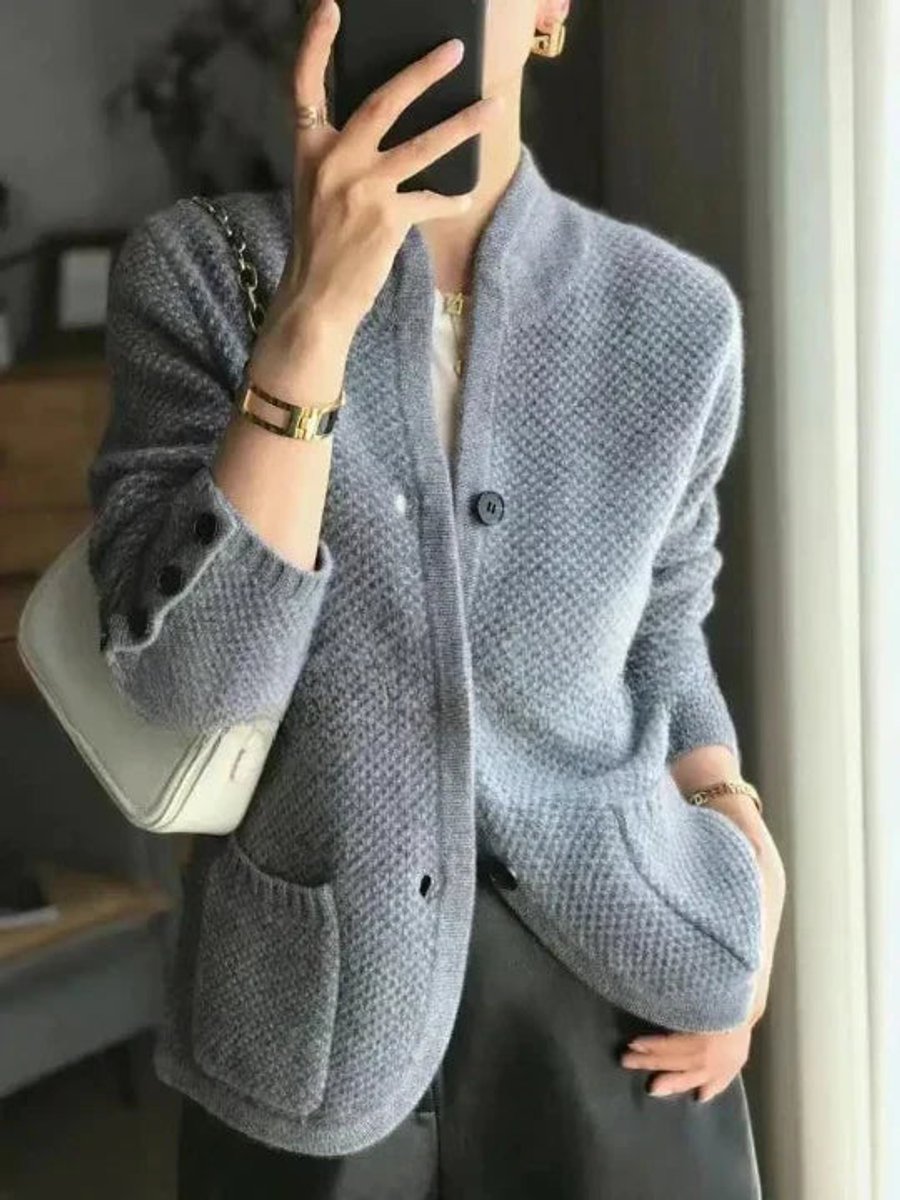 Cashmere Wool Button Cardigan
