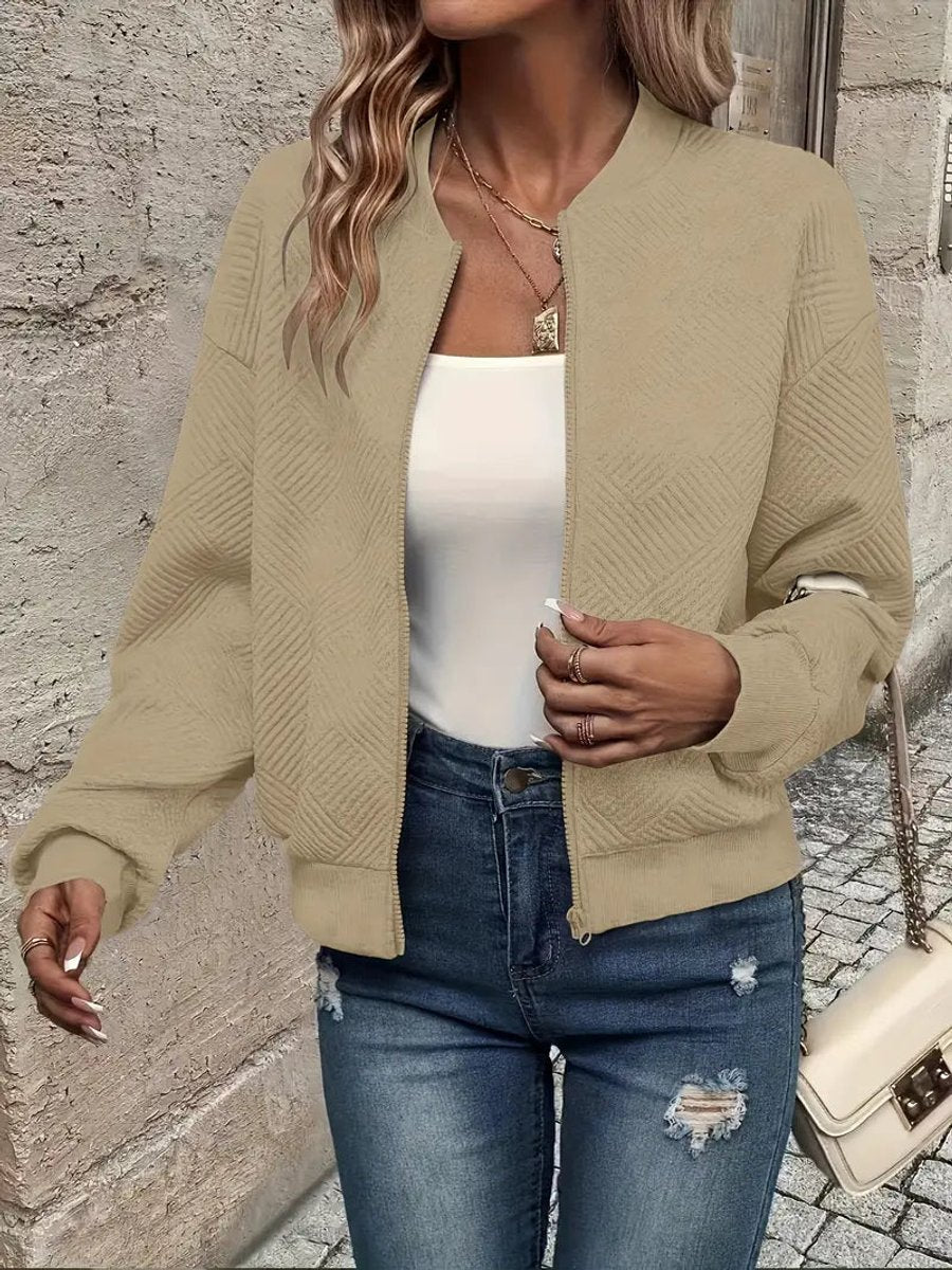 Quilted Light Zip Bomber