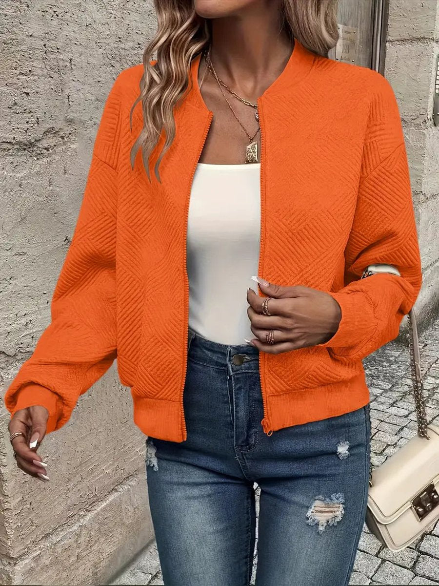 Quilted Light Zip Bomber