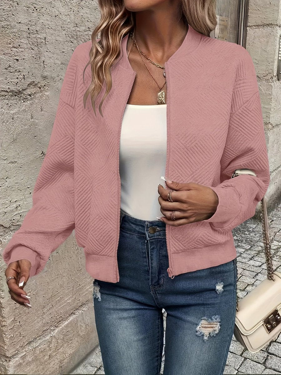 Quilted Light Zip Bomber