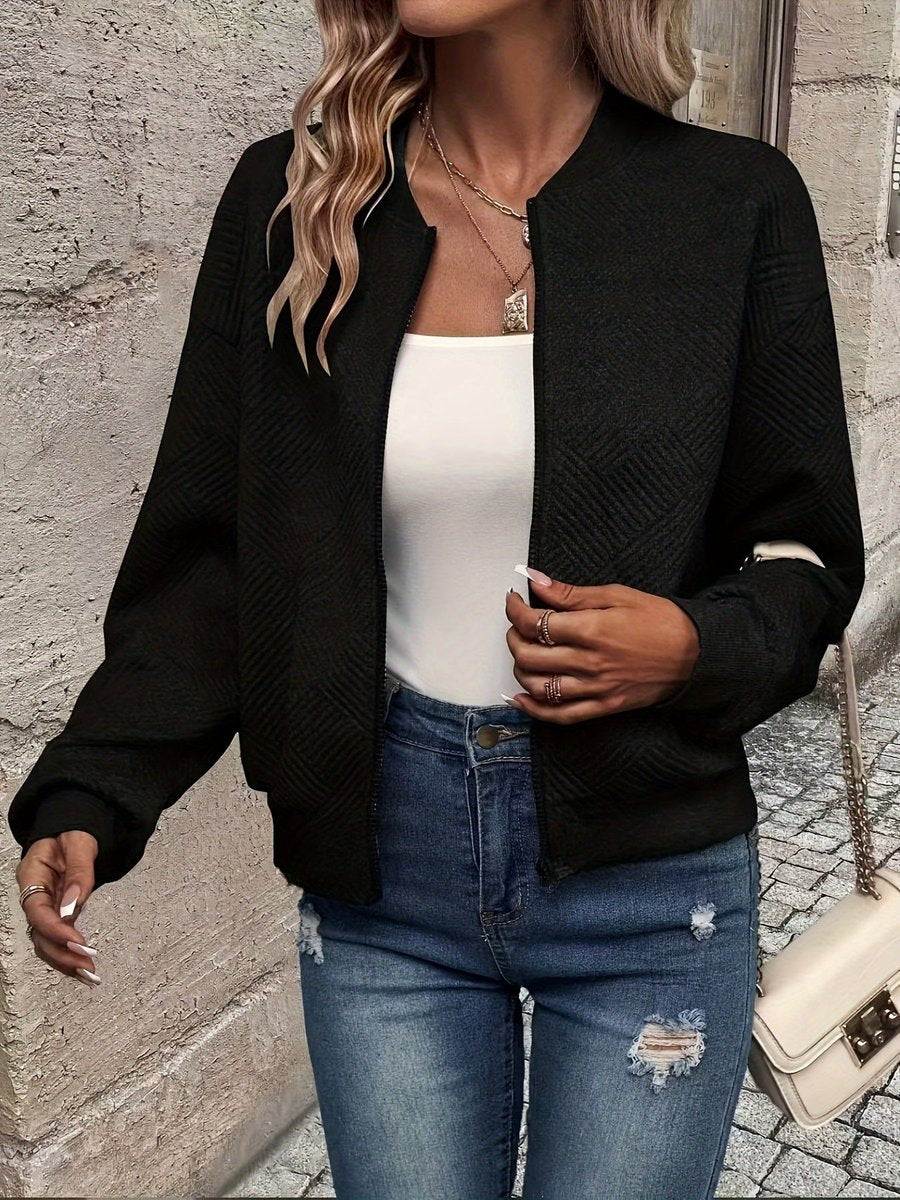 Quilted Light Zip Bomber