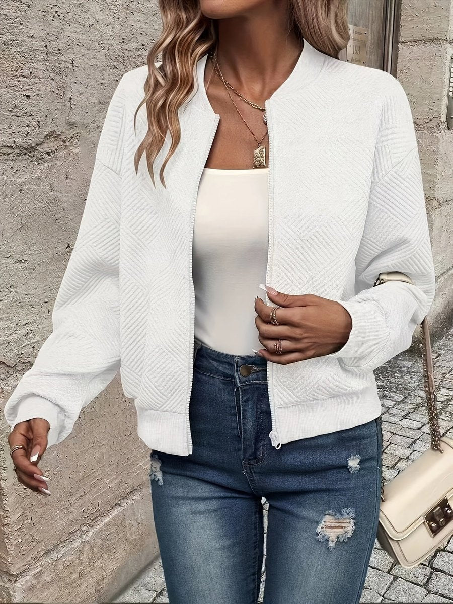 Quilted Light Zip Bomber