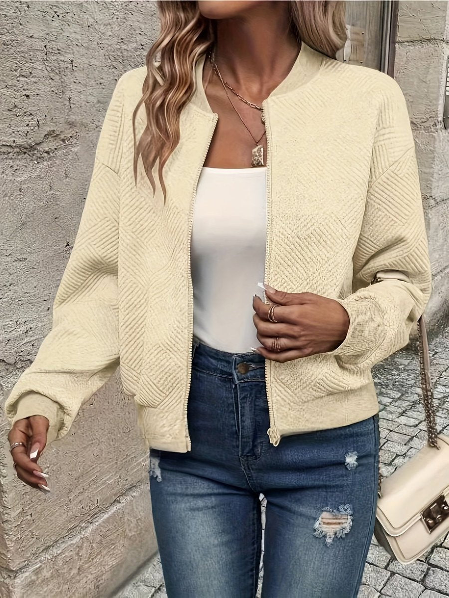 Quilted Light Zip Bomber