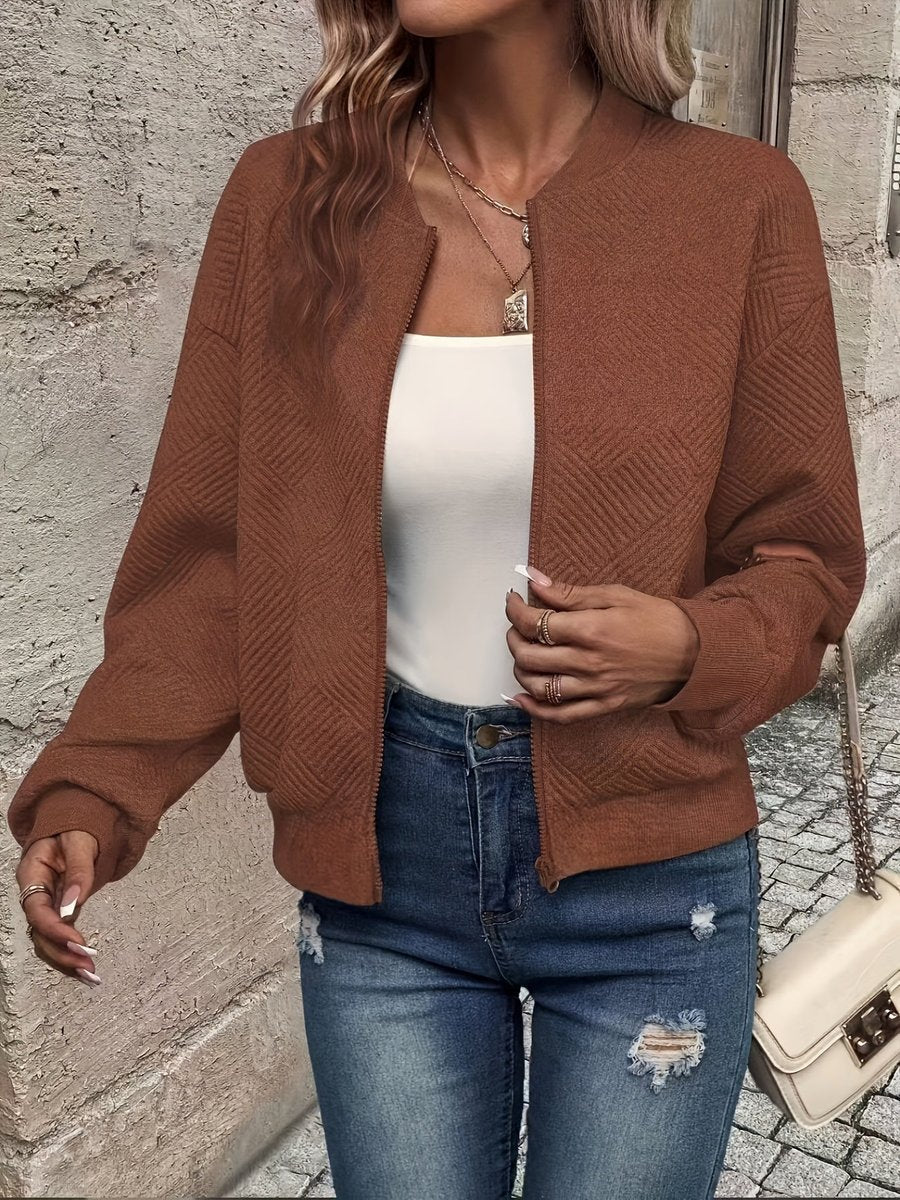 Quilted Light Zip Bomber