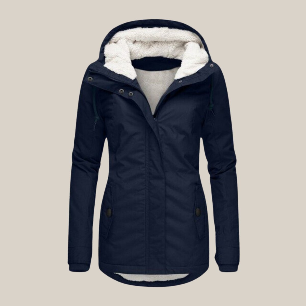 Hooded Fleece-Lined Quilted Jacket