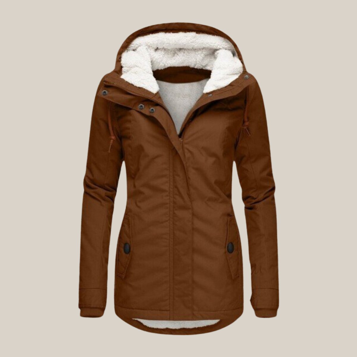 Hooded Fleece-Lined Quilted Jacket