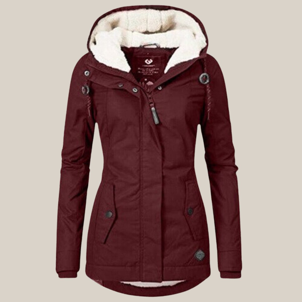 Hooded Fleece-Lined Quilted Jacket