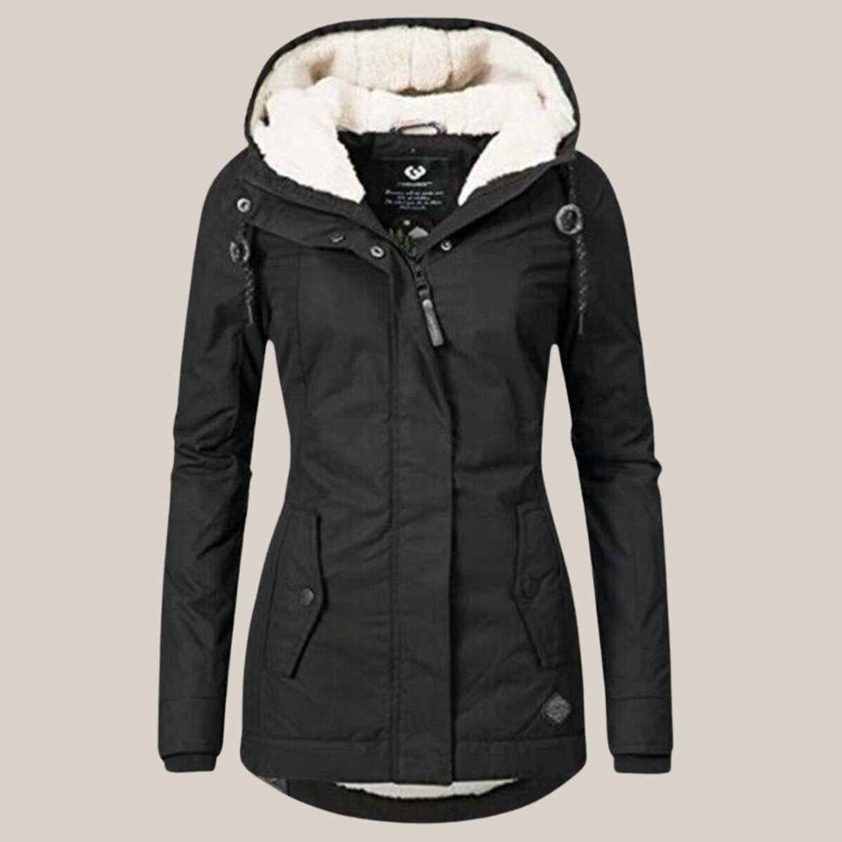 Hooded Fleece-Lined Quilted Jacket