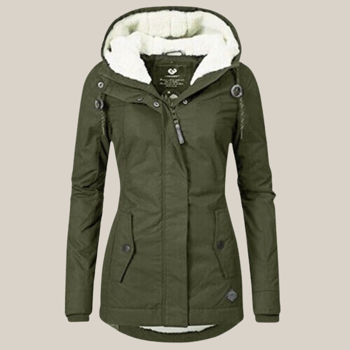 Hooded Fleece-Lined Quilted Jacket