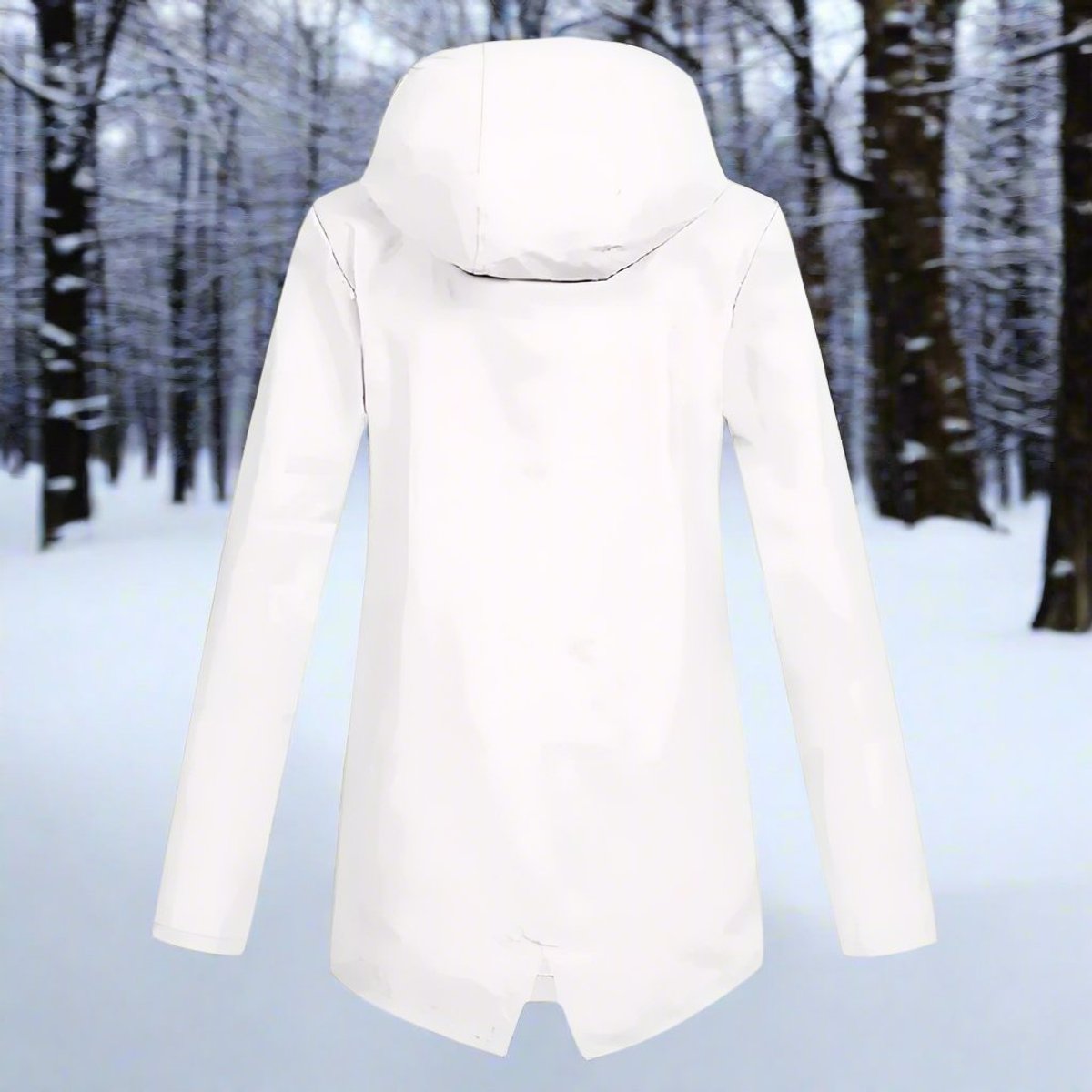 Zip-Up Hooded Rain Jacket