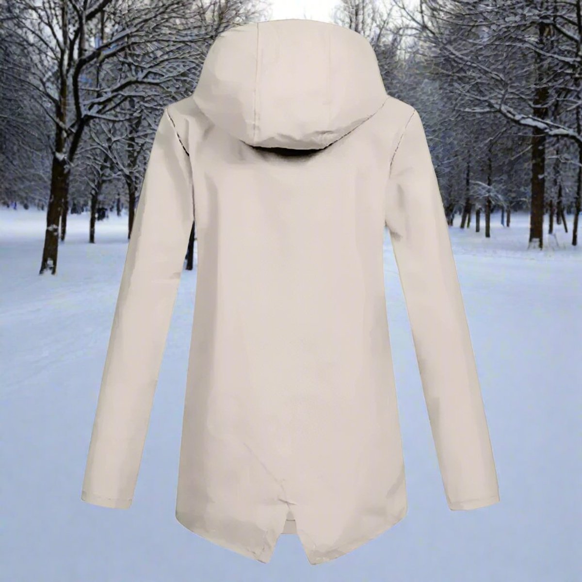 Zip-Up Hooded Rain Jacket