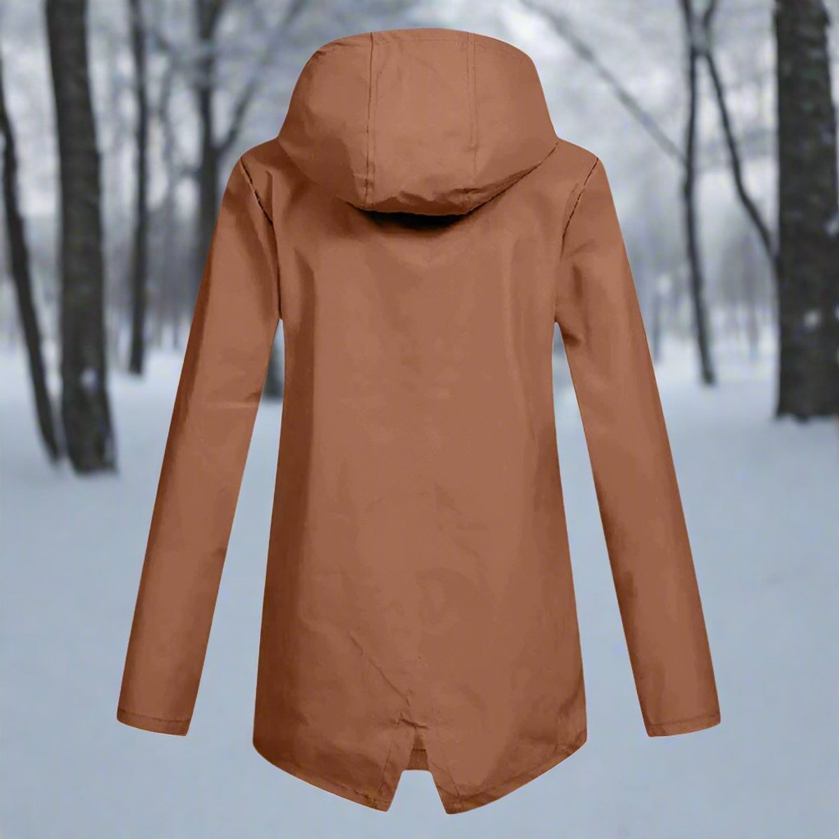 Zip-Up Hooded Rain Jacket