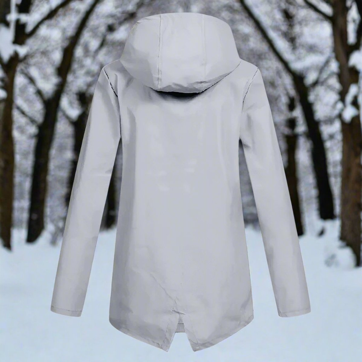 Zip-Up Hooded Rain Jacket